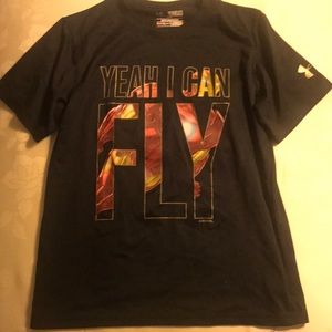 Marvel headgear shirt for boy. Size M. Black in color.